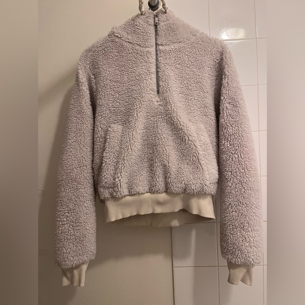 scuba half zip fleece white opal